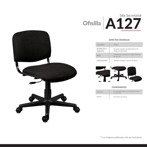 silla para oficina ISO GIRATORIA SIN BRAZOS